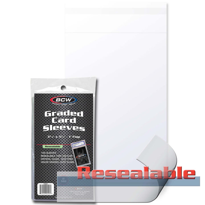BCW Resealable Graded Card Sleeves 100 Count