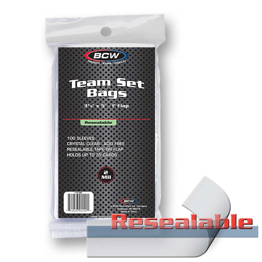 BCW Resealable Team Set Bags 100 Count