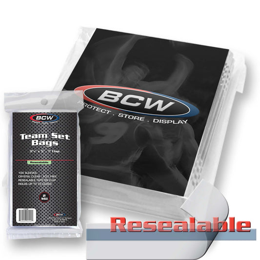 BCW Resealable Team Set Bags 100 Count