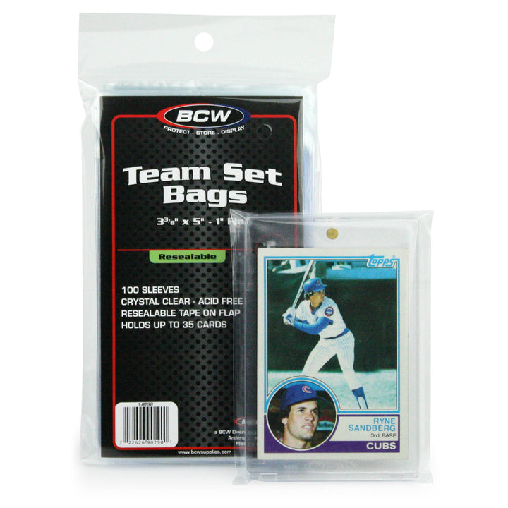 BCW Resealable Team Set Bags 100 Count