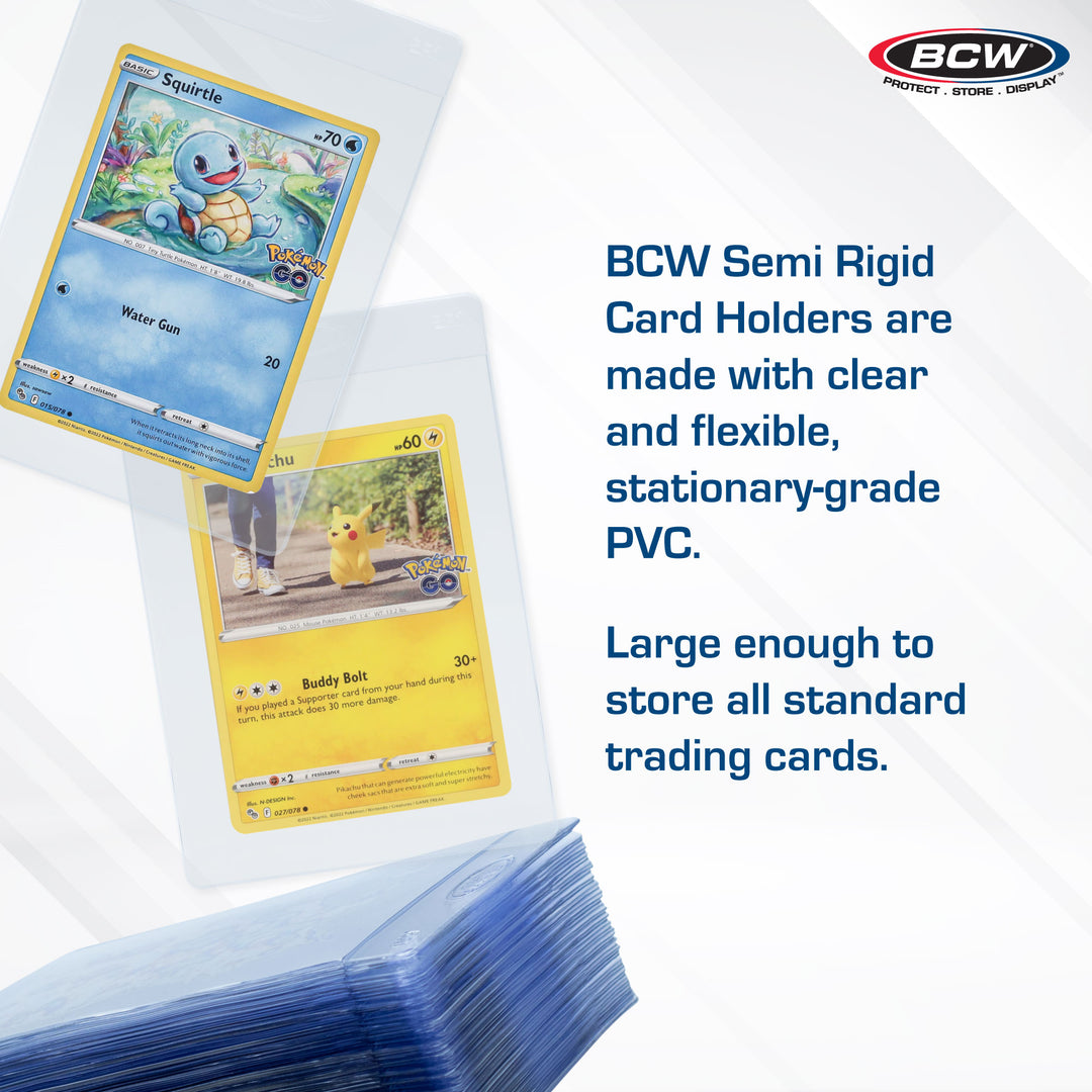 BCW Semi-Rigid Card Holders 