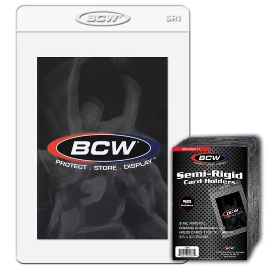 BCW Semi-Rigid Card Holders #1 50 Count