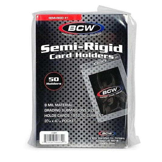 BCW Semi-Rigid Card Holders #1 50 Count